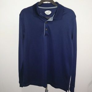 Grand Slam Slim Fit Large Men's Navy Blue Shirt